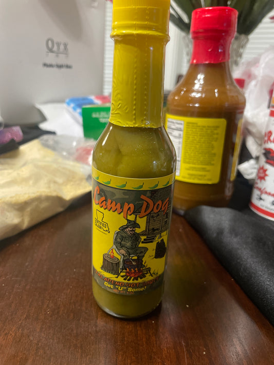 Camp dog jalapeño hot sauce 5 oz