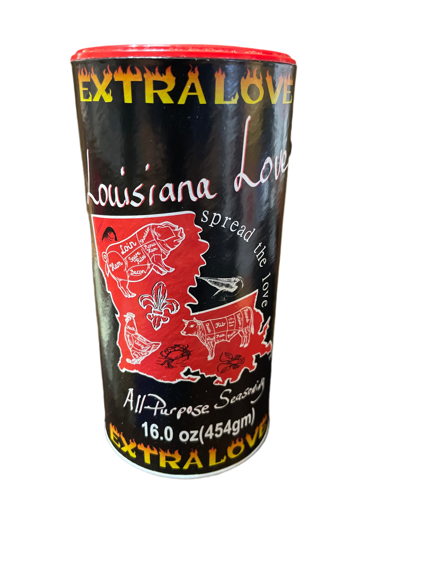 Extra love Louisiana love all purpose seasoning 16 oz